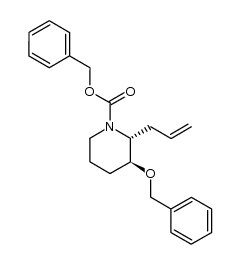 (2R,3S)-benzyl 2-allyl-3-(benzyloxy)piperidine-1-carboxylate Structure