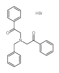 Ethanone,2,2'-[(phenylmethyl)imino]bis[1-phenyl-, hydrobromide (1:1) Structure