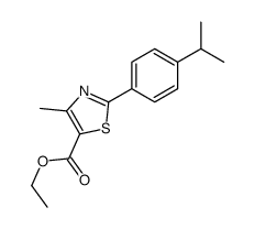 2-[4-异丙基苯基]-4-甲基噻唑-5-甲酸乙酯结构式