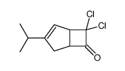 7,7-Dichloro-3-isopropylbicyclo[3.2.0]hept-2-en-6-one结构式