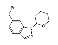 6-(bromomethyl)-1-(tetrahydro-2H-pyran-2-yl)-1H-indazole结构式