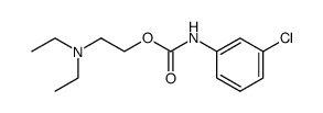(3-chloro-phenyl)-carbamic acid-(2-diethylamino-ethyl ester)结构式