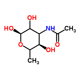 3-(乙酰氨基)-3,6-二脱氧-D-半乳糖结构式