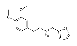 2-(3,4-dimethoxyphenyl)ethyl-(furan-2-ylmethyl)azanium Structure