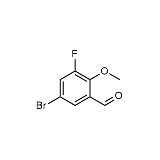 5-溴-3-氟-2-甲氧基苯甲醛结构式