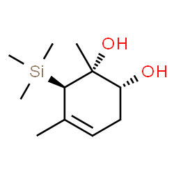4-Cyclohexene-1,2-diol, 1,5-dimethyl-6-(trimethylsilyl)-, (1R,2R,6R)- (9CI) Structure