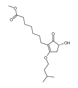 7-[(R)-4-Hydroxy-2-(3-methyl-butoxy)-5-oxo-cyclopent-1-enyl]-heptanoic acid methyl ester Structure