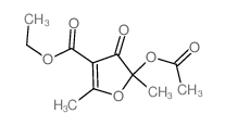 ethyl 5-acetyloxy-2,5-dimethyl-4-oxo-furan-3-carboxylate结构式