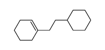 1-cyclohex-1-enyl-2-cyclohexyl-ethane结构式