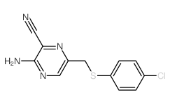 3-amino-6-[(4-chlorophenyl)sulfanylmethyl]pyrazine-2-carbonitrile Structure