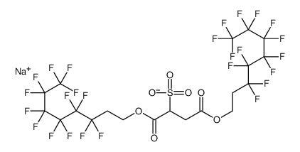 磺基丁二酸-1,4-双(3,3,4,4,5,5,6,6,7,7,8,8,8-十三氟代辛基)酯钠盐结构式