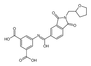 5-[[1,3-dioxo-2-(oxolan-2-ylmethyl)isoindole-5-carbonyl]amino]benzene-1,3-dicarboxylic acid Structure