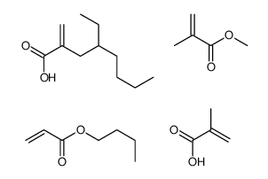 2-甲基-2-丙烯酸与2-丙烯酸丁酯、2-丙烯酸-2-乙基己酯和2-甲基-2-丙烯酸甲酯的聚合物结构式