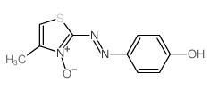 Phenol,4-[2-(4-methyl-3-oxido-2-thiazolyl)diazenyl]- Structure