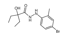 2-Ethyl-2-hydroxy-butyric acid N'-(4-bromo-2-methyl-phenyl)-hydrazide结构式