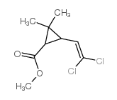 3-(2,2-二氯乙烯基)-2,2-二甲基环丙基羧酸甲基酯结构式
