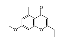 2-ethyl-7-methoxy-5-methylchromen-4-one结构式