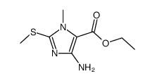 5-amino-3-methyl-2-methylsulfanyl-3H-imidazole-4-carboxylic acid ethyl ester Structure