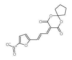 8-[3-(5-nitro-2-furyl)prop-2-enylidene]-6,10-dioxaspiro[4.5]decane-7,9-dione structure