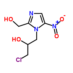 Alpha-(氯甲基)-2-羟基甲基-5-硝基咪唑-1-乙醇结构式