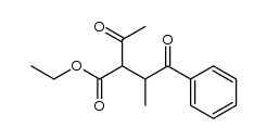 ethyl 2-acetyl-3-methyl-4-oxo-4-phenylbutanoate结构式