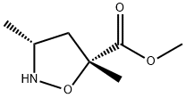 (3R)-3α,5β-Dimethyl-5-isoxazolidinecarboxylic acid methyl ester结构式