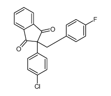 2-(4-chlorophenyl)-2-[(4-fluorophenyl)methyl]indene-1,3-dione Structure