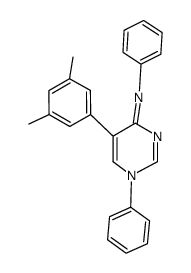 [5-(3,5-dimethyl-phenyl)-1-phenyl-1H-pyrimidin-4-ylidene]-phenyl-amine结构式