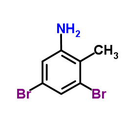 3,5-二溴-2-甲基苯胺结构式