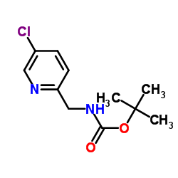 2-(N-Boc-氨基甲基)-5-氯吡啶结构式