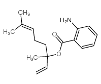 2-氨基苯甲酸-3,7-二甲基-1,6-辛二烯-3-醇酯结构式