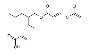 1,1-dichloroethene,2-ethylhexyl prop-2-enoate,prop-2-enoic acid结构式