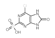 7H-Purine-2-sulfonicacid, 6-chloro-8,9-dihydro-8-oxo-结构式