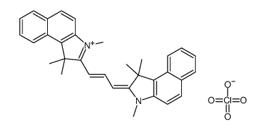 2-[3-(1,3-Dihydro-1,1,3-trimethyl-2H-benz[e]indol-2-ylidene)-1-propen-1-yl]-1,1,3-trimethyl-1H-benz[e]indolium perchlorate Structure