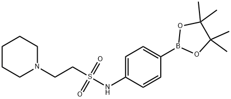 4-(哌啶-1-基乙磺酰氨基)苯硼酸频哪醇酯结构式