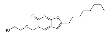 3-(2-hydroxyethoxymethyl)-6-octylfuro[2,3-d]pyrimidin-2-one结构式