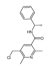 (S)-3-[N-(α-methylbenzyl)-carbamoyl]-5-chloromethyl-2,6-dimethylpyridine结构式