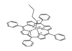 N-methyltetraphenylporphinatozinc propyl sulfide Structure