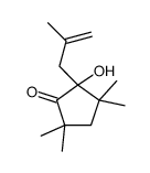 2-hydroxy-3,3,5,5-tetramethyl-2-(2-methylprop-2-enyl)cyclopentan-1-one Structure