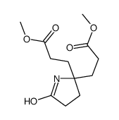 methyl 3-[2-(3-methoxy-3-oxopropyl)-5-oxopyrrolidin-2-yl]propanoate结构式