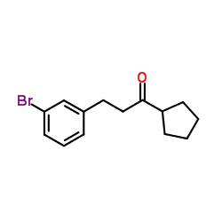 3-(3-Bromophenyl)-1-cyclopentyl-1-propanone结构式