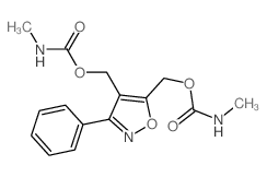 [4-(methylcarbamoyloxymethyl)-3-phenyl-oxazol-5-yl]methyl N-methylcarbamate结构式