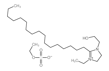 1-Ethyl-2-heptadecyl-4,5-dihydro-3-(2-hydroxyethyl)-1H-imidazoliumethyl sulphate Structure