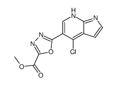 5-(4-氯-1H-吡咯并[2,3-B]吡啶-5-基)-1,3,4-噁二唑-2-羧酸甲酯结构式