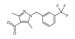 1H-Pyrazole, 3,5-dimethyl-4-nitro-1-[[3-(trifluoromethyl)phenyl]methyl] Structure