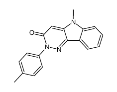5-Methyl-2-p-tolyl-2,5-dihydro-pyridazino[4,3-b]indol-3-one Structure