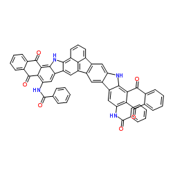 N,N-(5,12,17,18,23,24-六氢-5,12,17,24-四氧代二萘并[2,3-I:2,3-I]茚并[7,1-AB:3,2-B]二咔唑-6,11-二基)双苯甲酰胺结构式