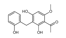 2',4'-dihydroxy-3'-(2-hydroxybenzyl)-6'-methoxyacetophenone Structure