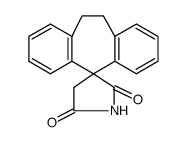 10,11-Dihydrospiro[5H-dibenzo[a,d]cycloheptene-5,3'-pyrrolidine]-2',5'-dione结构式