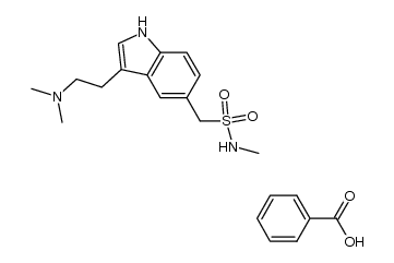 3-(2-dimethylaminoethyl)-N-methyl-1H-indole-5-methane sulphonamide benzoate结构式